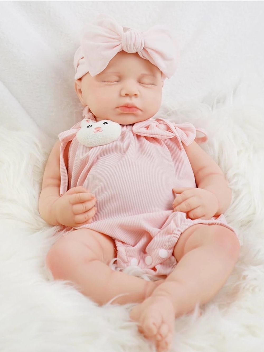 KUICEO Reborn Baby Dolls that Lifelike -18.5 Inches, Full Silicone Sleeping Baby